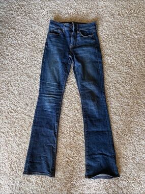 High rise skinny kick jeans